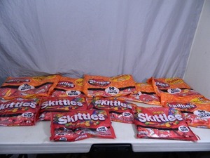 11 Assorted Bags of Skittles and Starbursts