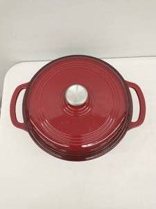 lot 82 image: Red Enameled Dutch Oven