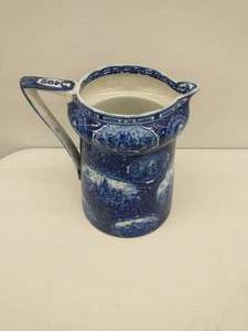 lot 83 image: Blue and white Pitcher by The Rowland Marsellus