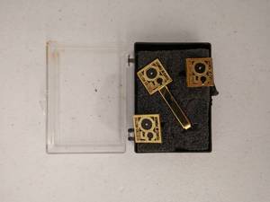 lot 39 image: Electro Motive 50 Years Cufflinks and Tie Clip
