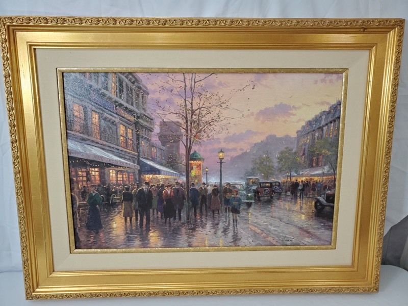 Multiple Thomas Kinkade Limited Edition Framed Canvas, Signed Print
