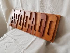 Vintage Avocado Sign
