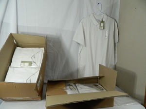 24 New Mens White Collared Polo Shirts