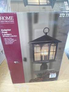 Brimfield 3-Light Outdoor Aged Iron Post Light