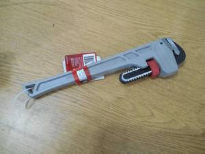 14 in. Aluminum Pipe Wrench with 1-12 in. Jaw Capacity by Husky