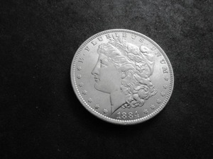 1884 O Morgan Silver Dollar
