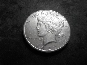 1927 Peace Silver Dollar