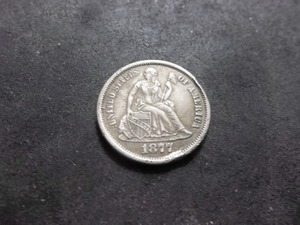 1877 CC Seated Liberty Dime