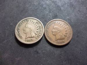 1963 Copper Nickel & 1908 Indian Head Cents
