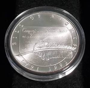 1 TROY OZ. .999 FINE SILVER BILL OF RIGHTS IN AIRTITE