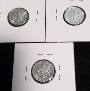 GROUP OF 3 SILVER ROOSEVELT DIMES