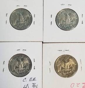 4 PROOF WASHINGTON QUARTER 1986-S 1987-S 1988-S 1992-S