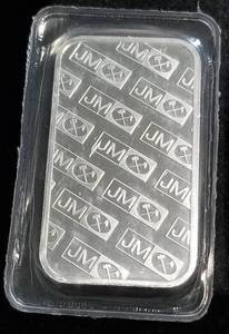 1 TROY OZ. .999 FINE SILVER BAR JM JOHNSON MATTHEY SEALED