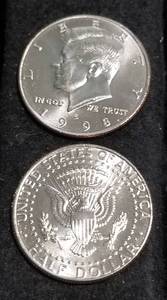 UNC ROLL OF 1998-D KENNEDY HALF DOLLARS 20 COINS