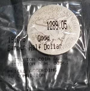 1910-S BARBER HALF DOLLAR