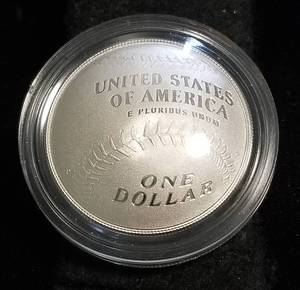 2014 US BASEBALL HALL OF FAME SILVER DOLLAR IN ORIGINAL PACKAGING