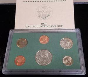 1991 US UNCIRCULATED BANK SET IN ORIGINAL PACKAGING