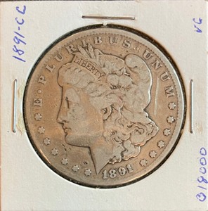 lot 29 image: 1891-CC Morgan Dollar