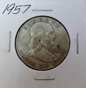 lot 62 image: 1957 Franklin Half Dollar