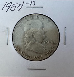 lot 58 image: 1954-D Franklin Half Dollar