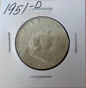 lot 53 image: 1951-D Franklin Half Dollar