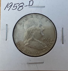 lot 59 image: 1958-D Franklin Half Dollar
