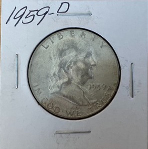 lot 55 image: 1959-D Franklin Half Dollar