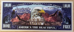 lot 29 image: America the Beautiful $1,000,000 Bill
