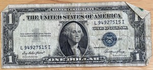 lot 25 image: 1935E $1 Silver Certificate - L94927515I