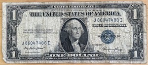 lot 24 image: 1935E $1 Silver Certificate - J86047480I