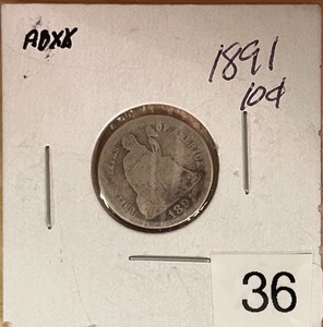 lot 42 image: 1891 Seated Liberty Dime