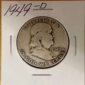lot 51 image: 1949-D Franklin Half Dollar