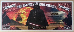 lot 27 image: Darth Vader $1,000,000 Bill