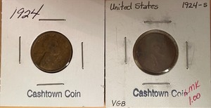 lot 39 image: 1924 P & S Lincoln Wheat Pennies