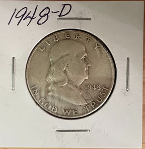 lot 52 image: 1948-D Franklin Half Dollar