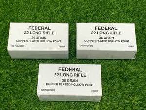 150 Rounds of .22 Hollow Point Ammunition Ammo