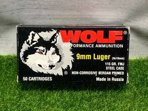 50 Rounds 9mm Ammo Ammunition