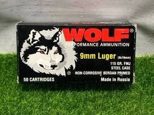 50 Rounds 9mm Ammo Ammunition