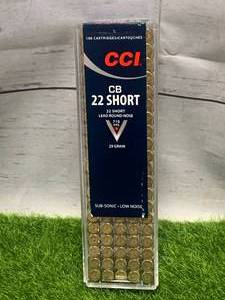 100 Rounds .22 CB Short Subsonic Ammo Ammunition