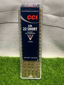 100 Rounds .22 CB Short Subsonic Ammo Ammunition