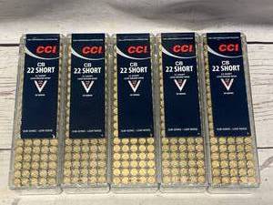 500 Rounds .22 CB Short Subsonic Ammo Ammunition