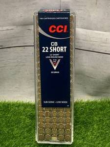 100 Rounds .22 CB Short Subsonic Ammo Ammunition