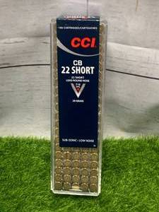 100 Rounds .22 CB Short Subsonic Ammo Ammunition