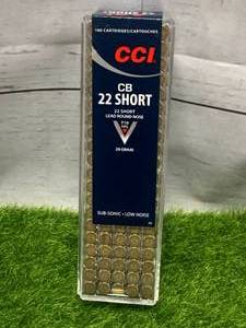100 Rounds .22 CB Short Subsonic Ammo Ammunition