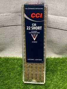100 Rounds .22 CB Short Subsonic Ammo Ammunition
