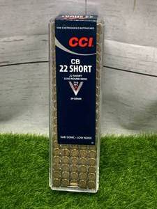 100 Rounds .22 CB Short Subsonic Ammo Ammunition