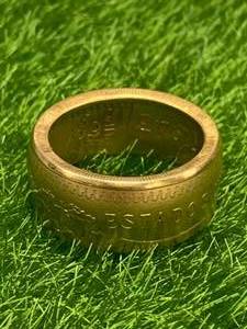 1943 Mexican Coin Ring Plated in Gold Size 12