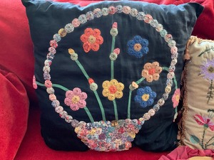 lot 13 image: Four Vintage Throw Pillows