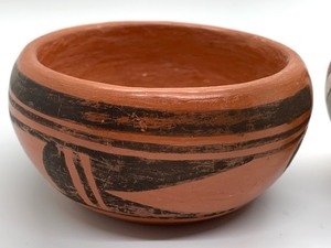 lot 38 image: Small Zuni Bowl and Aztec Pottery Vase