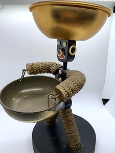 lot 37 image: Folk Art Bottle Cap Server Figurine